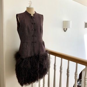 Vintage Vest with Fur